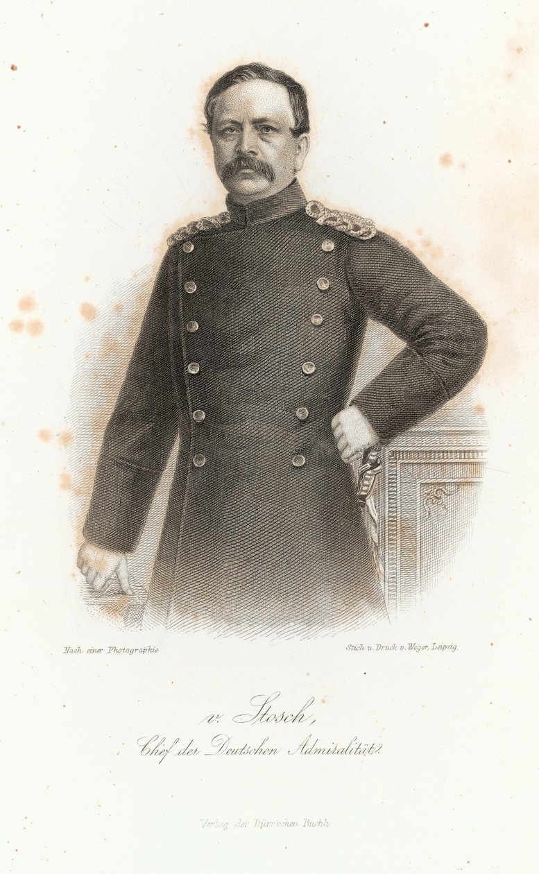 Albrecht von Stosch (1818-96) az Allgemeine Moden-Zeitungban, Lipcse, 1872 alkotó: German School