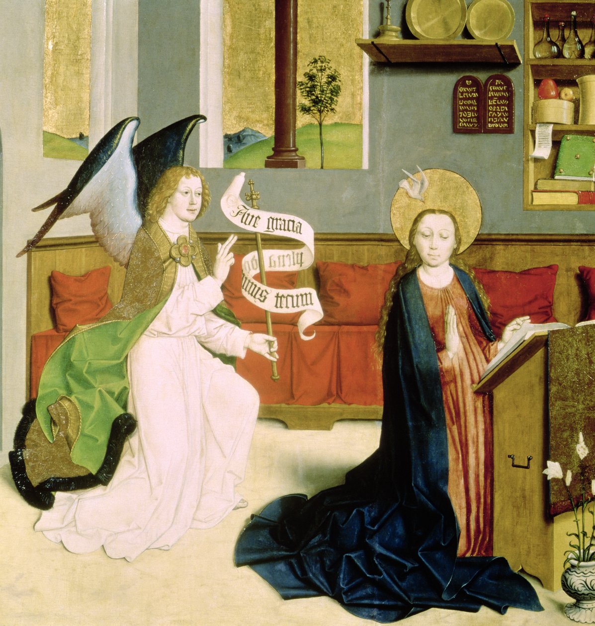Angyali üdvözlet, 1470-80 körül (tempera a panelen) alkotó: German School
