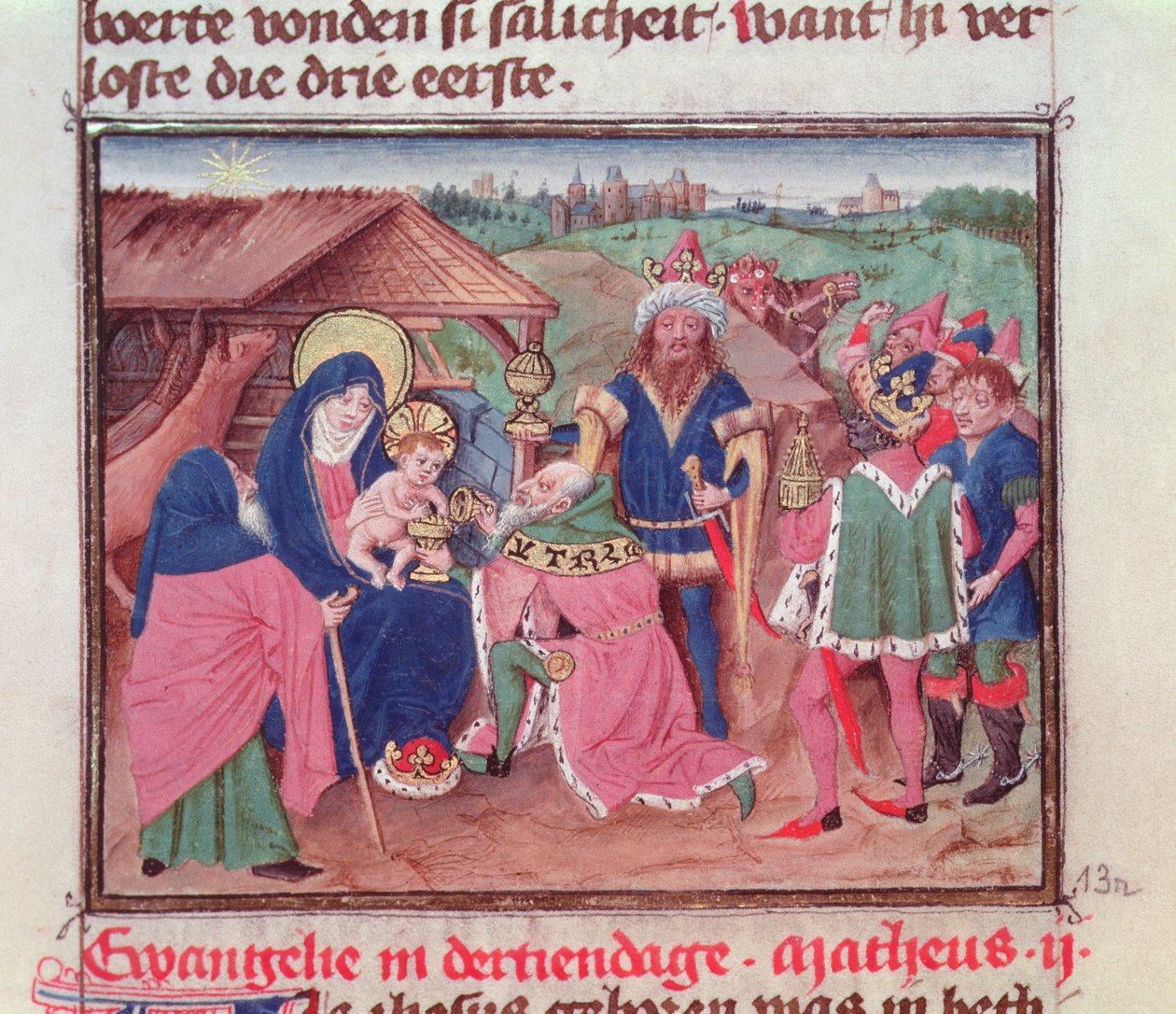 Codex 2772 f.13 A bölcsek imádása alkotó: German School