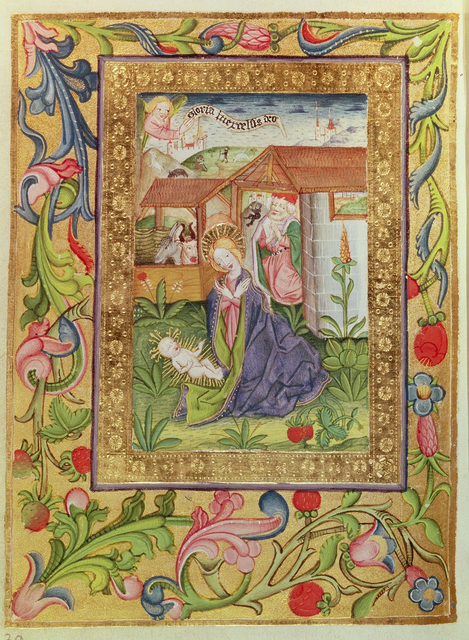 Codex Ser Nov 2599 f. 39v Krisztus születése alkotó: German School