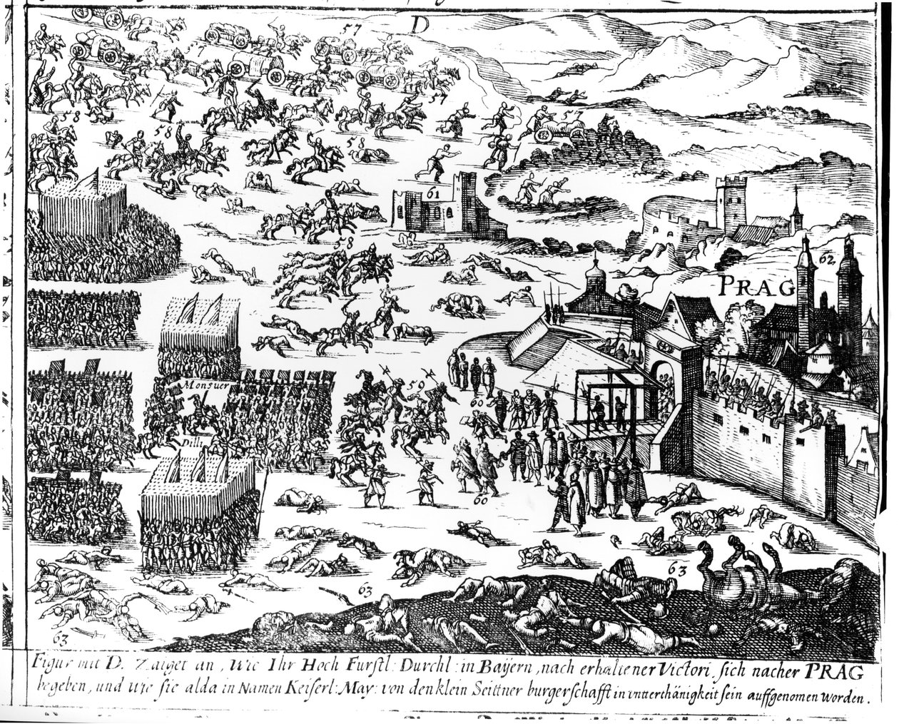 Prága megvédése, 1618 alkotó: German School