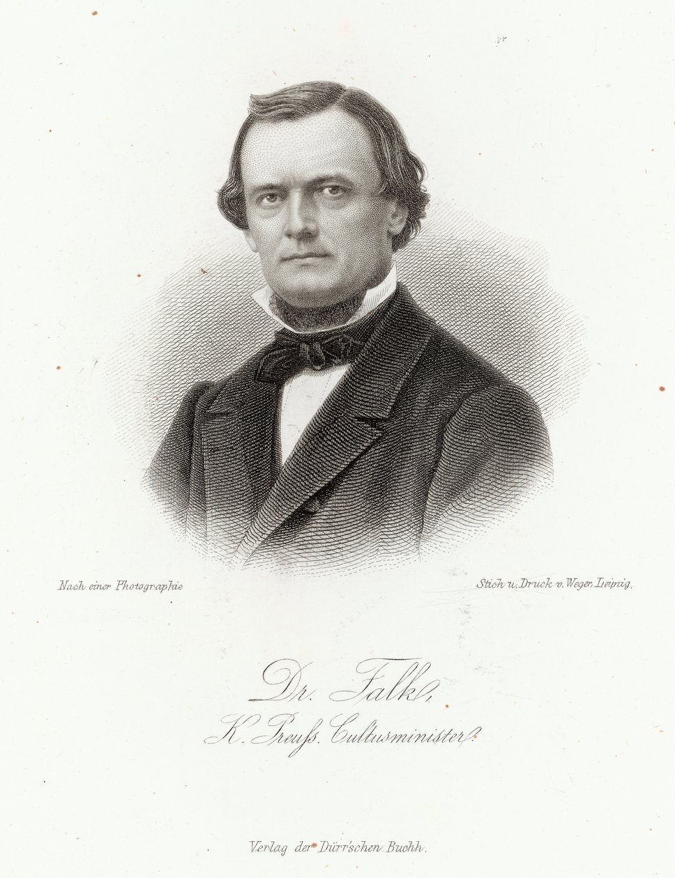 Dr. Adalbert Falk (1827-1900) az Allgemeine Moden-Zeitungban, Lipcse, 1872 alkotó: German School