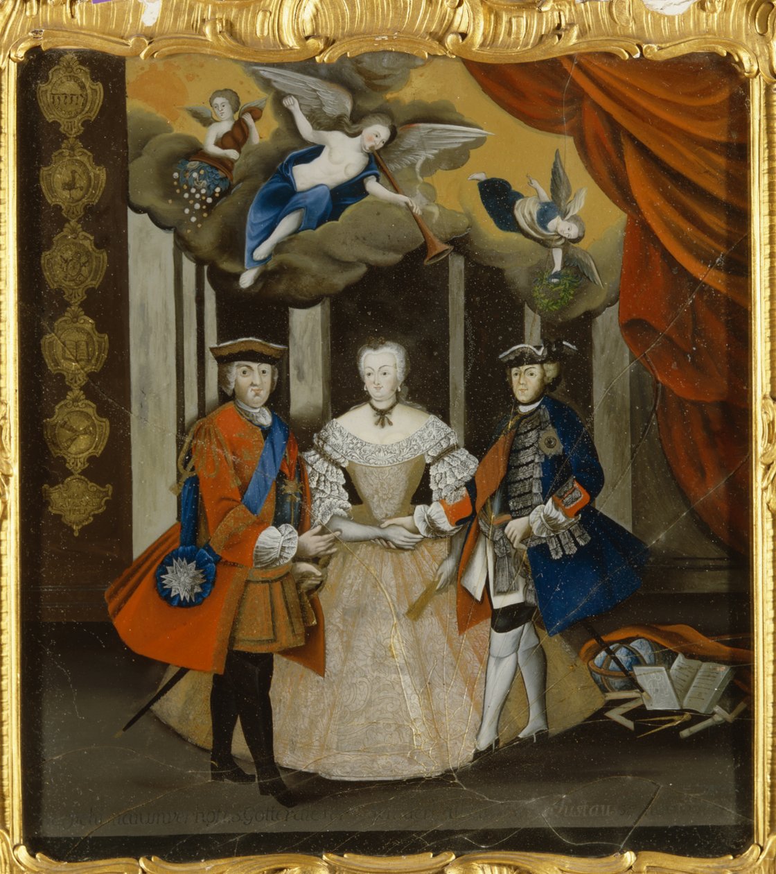 Drezdai béke allegória, 1745 (olaj, üveg) alkotó: German School