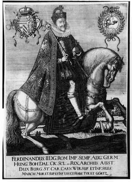 II. Ferdinánd (1578-1637), római római császár lovas portréja alkotó: German School