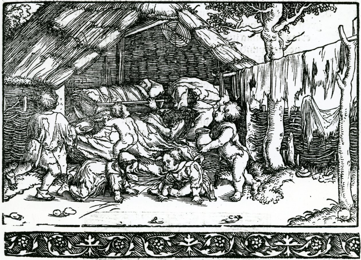 Kitelepített parasztok, Franciscus Petrarch Von der Artzney bayder Glueck illusztrációja, 1532 alkotó: German School