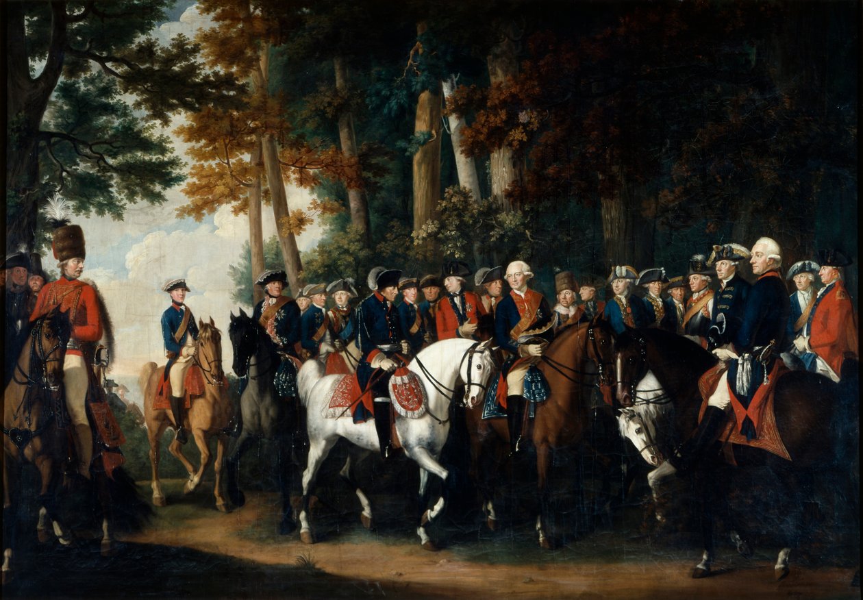 II. Frigyes király visszatérése Poroszországból Manoever által, 1785 körül alkotó: German School