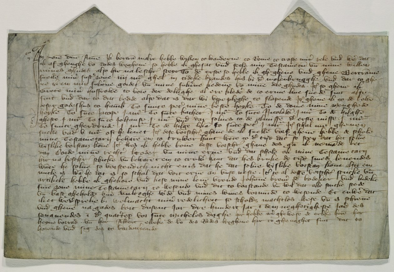 Bertram mester (1345 körül - 1415) végrendelete 1390 (tinta pergamenre) alkotó: German School