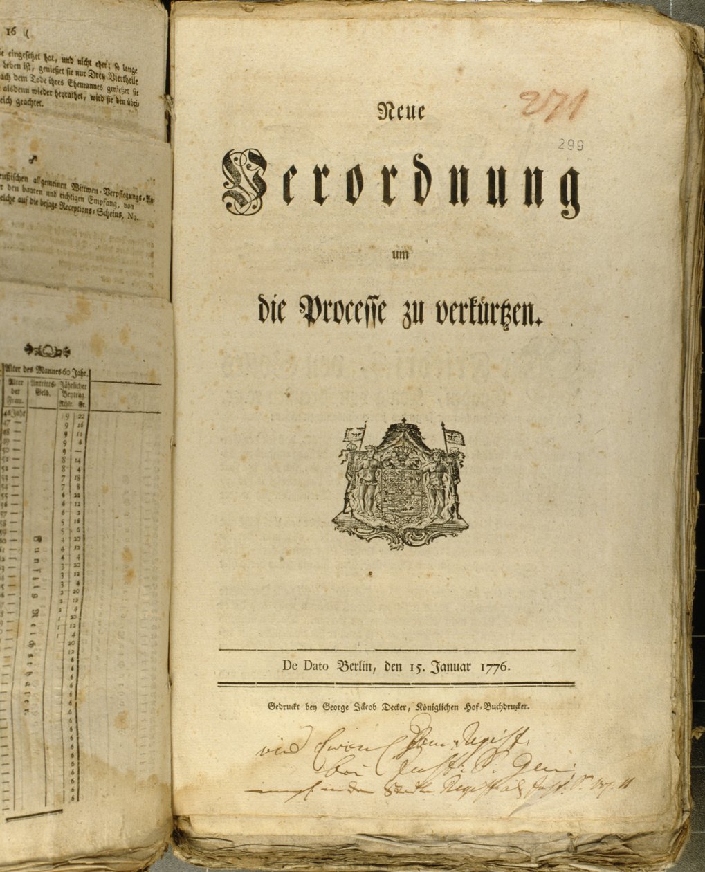 1776. évi jogi eljárás (nyomtatott) alkotó: German School