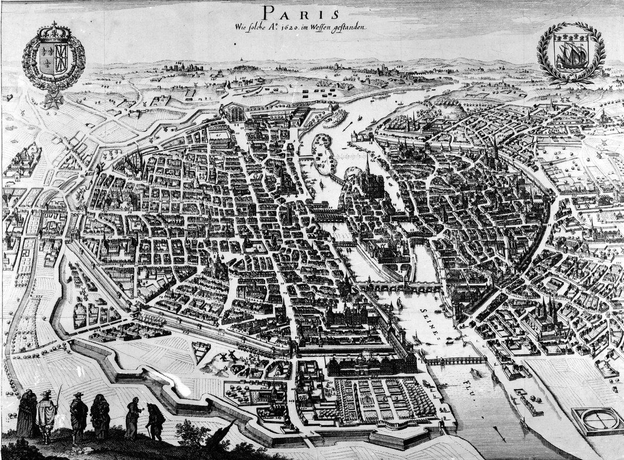 Párizs térképe, 1620 alkotó: German School