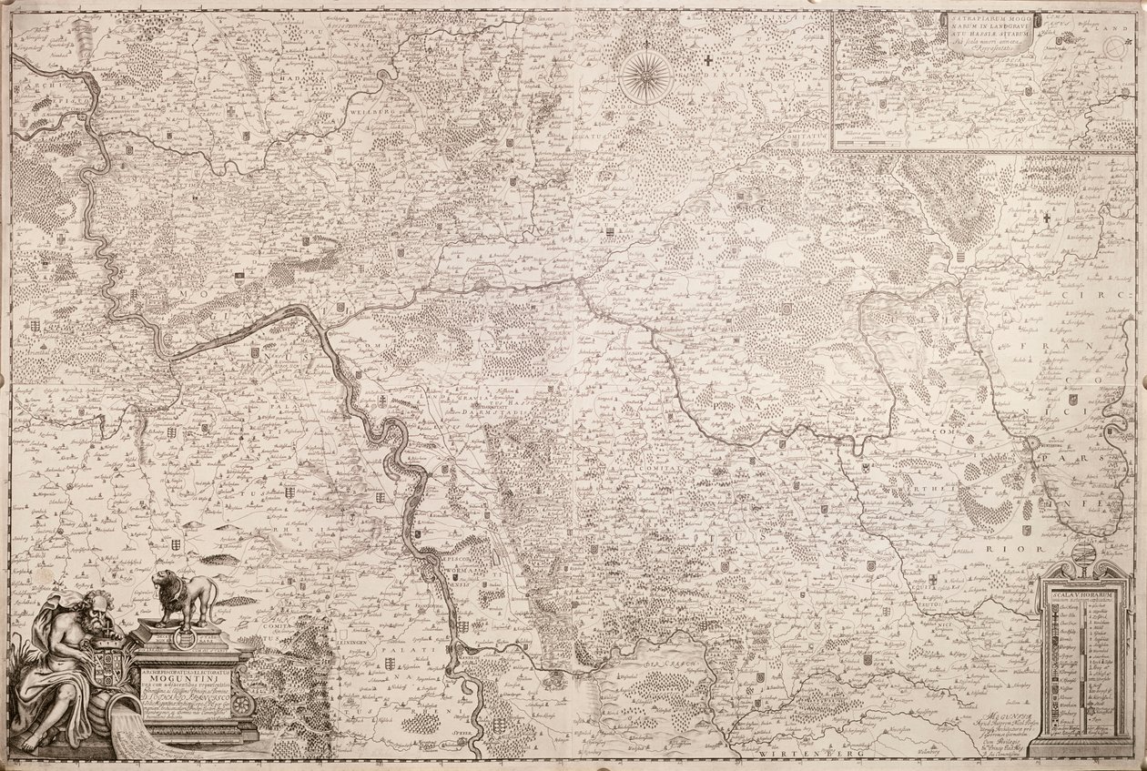 A mainzi érsekség és választófejedelem térképe, c. 1695 alkotó: German School
