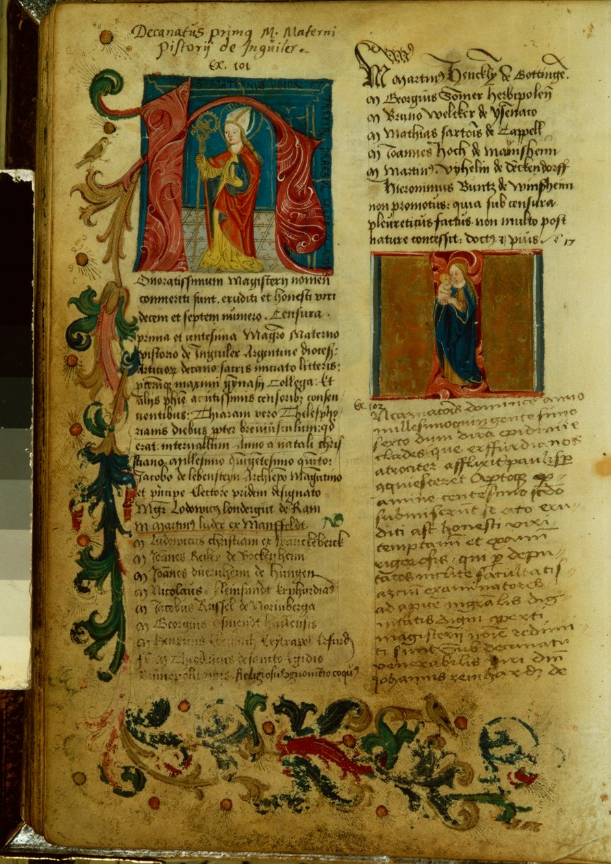 Luther Márton beiratkozása az erfurti egyetemre, 1501. április alkotó: German School