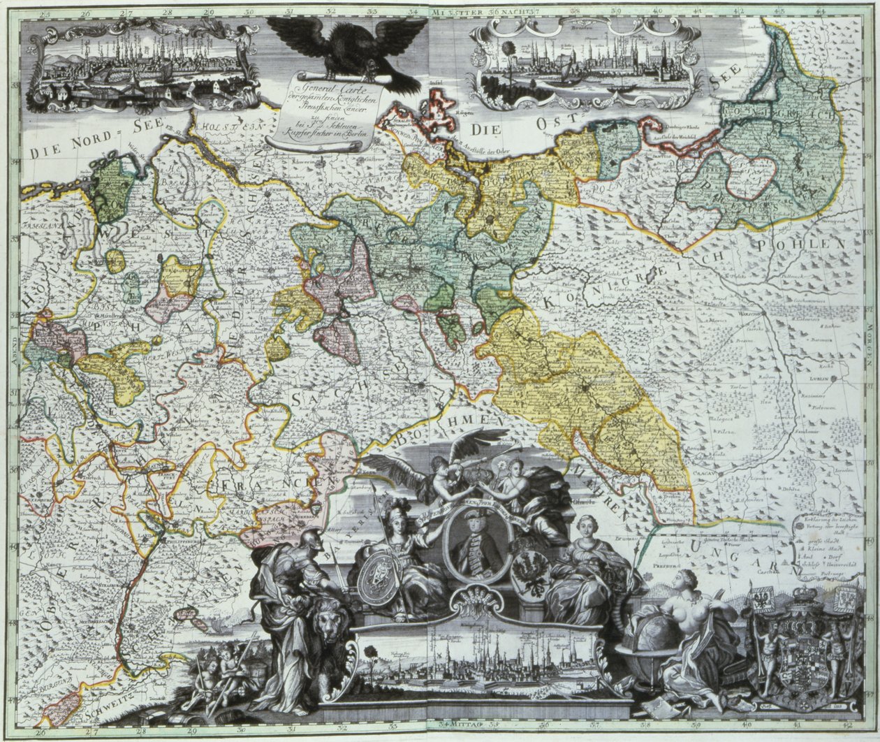 A porosz szuverén országok mesterlapja, 1765 körül alkotó: German School