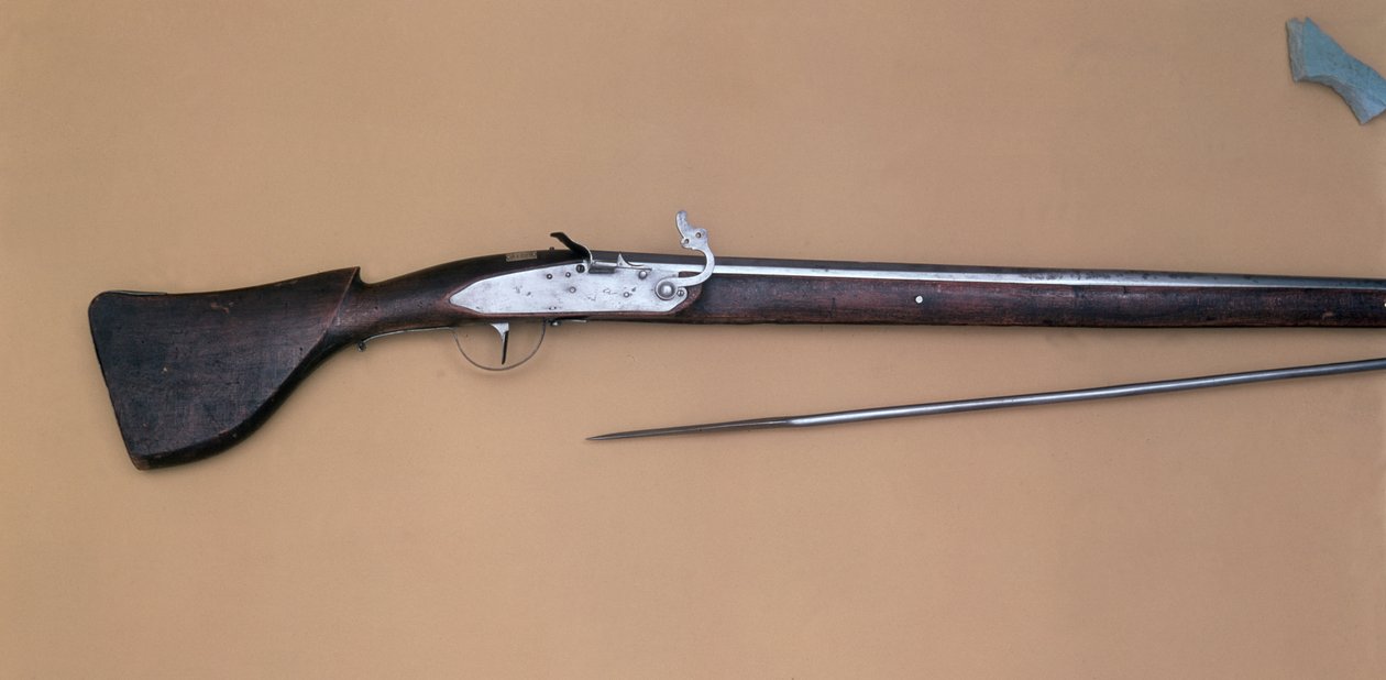 Matchlock muskéta villás támasztékkal alkotó: German School