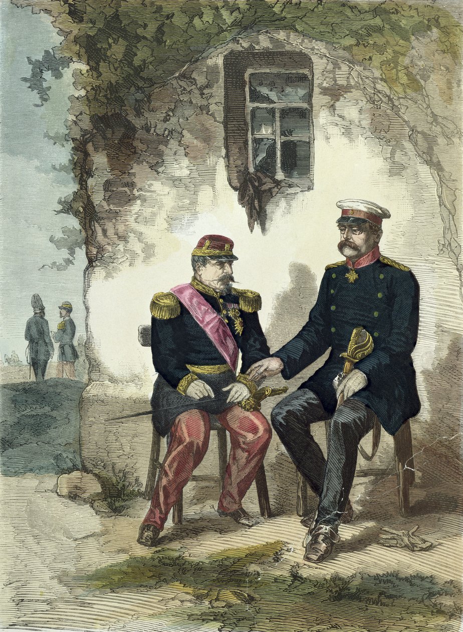 Otto von Bismarck (1815-98) és III. Napóleon (1808-73) találkozója Doncheryben, 1870. szeptember 2. alkotó: German School