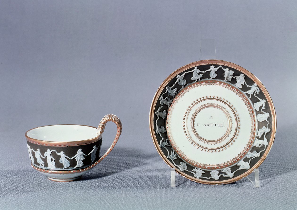 Meisseni csésze és csészealj, 18. század vége (porcelán) alkotó: German School