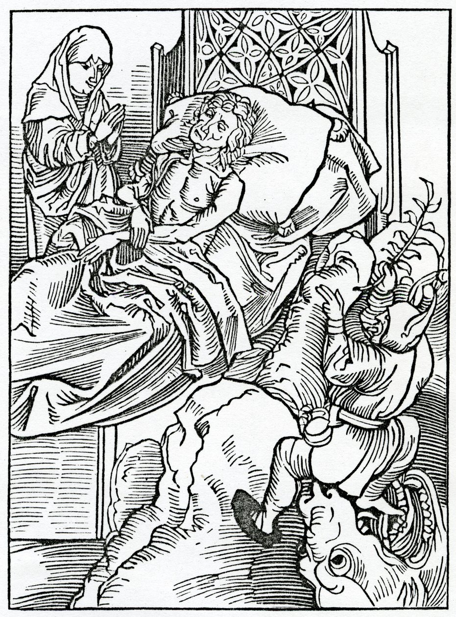 Of them that gyue jugement on other, illusztráció Alexander Barclay "The Ship of Fools" című művének angol fordításából, az 1874-ben megjelent kiadásból alkotó: German School