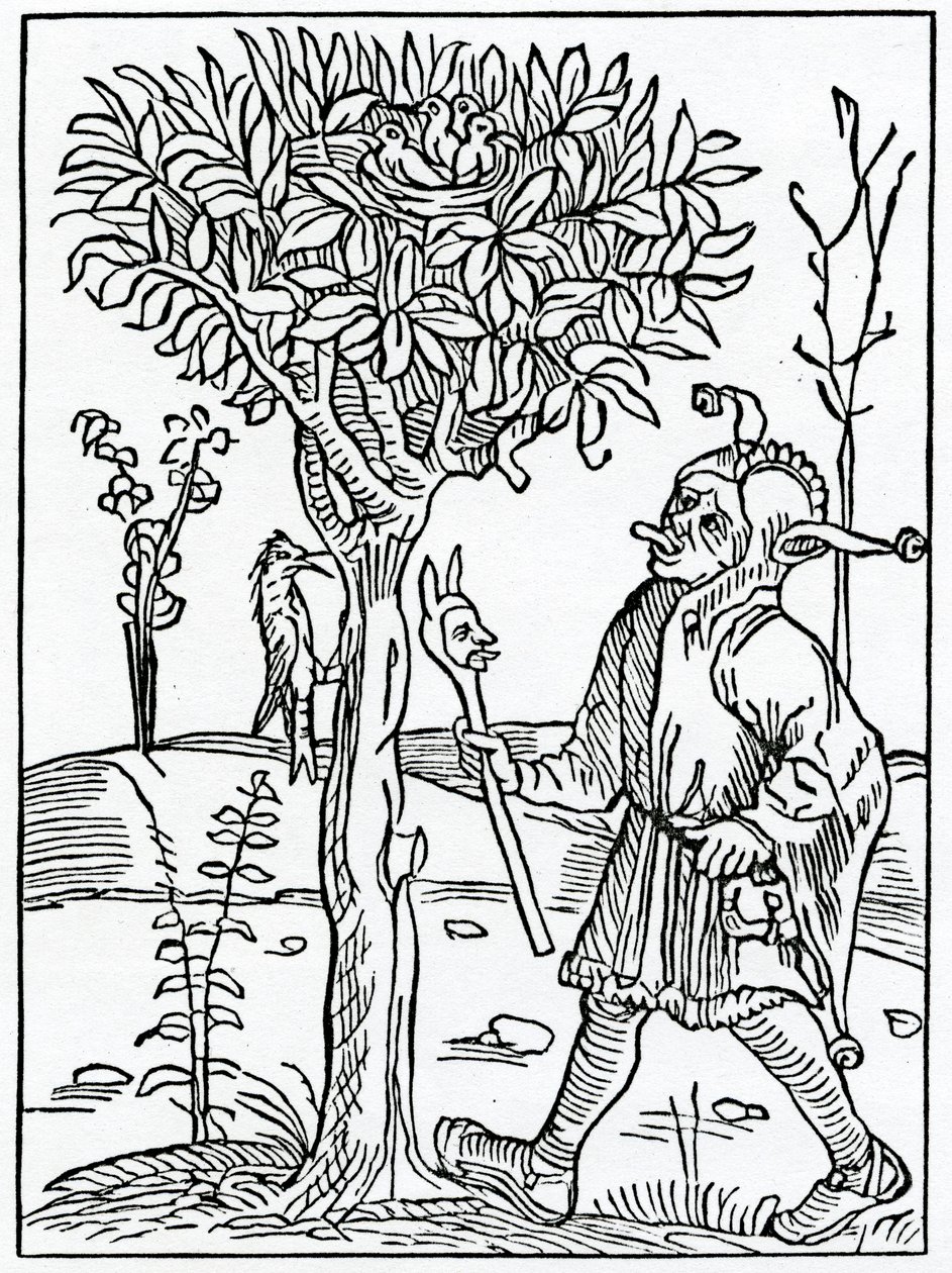 Of to moche spekynge vagy bablynge, illusztráció Alexander Barclay „A bolondok hajója” angol fordításából, egy 1874-ben megjelent kiadásból alkotó: German School