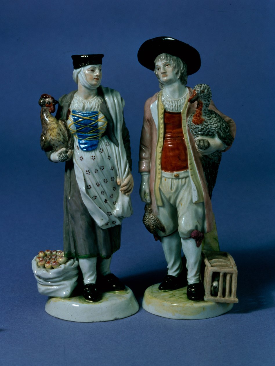 Pulykaáruspár, valószínűleg Jean-Jacob Louis (1703-72) modellje, Ludwigsburg, 1765 körül (porcelán) alkotó: German School
