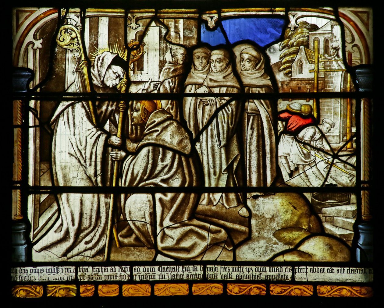 Szent Bernátot Harding apát küldi Clairvaux alapítójába, 1500 körül alkotó: German School