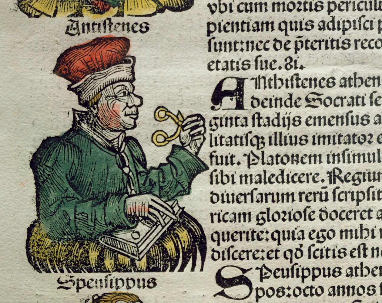 Szöveg a szemüveg használatáról (tinta papíron) alkotó: German School
