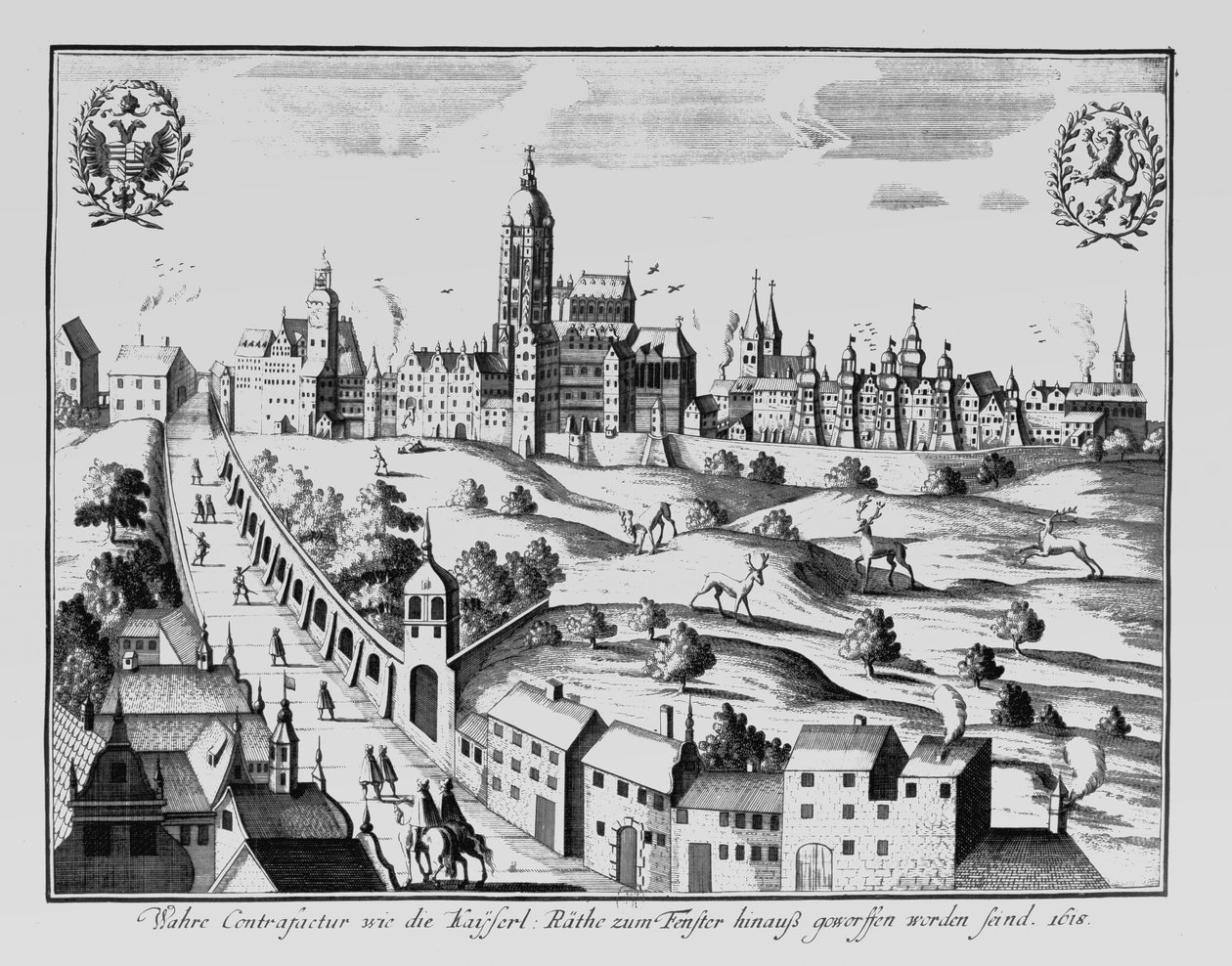 Prága megvédése, 1618. augusztus 3 alkotó: German School