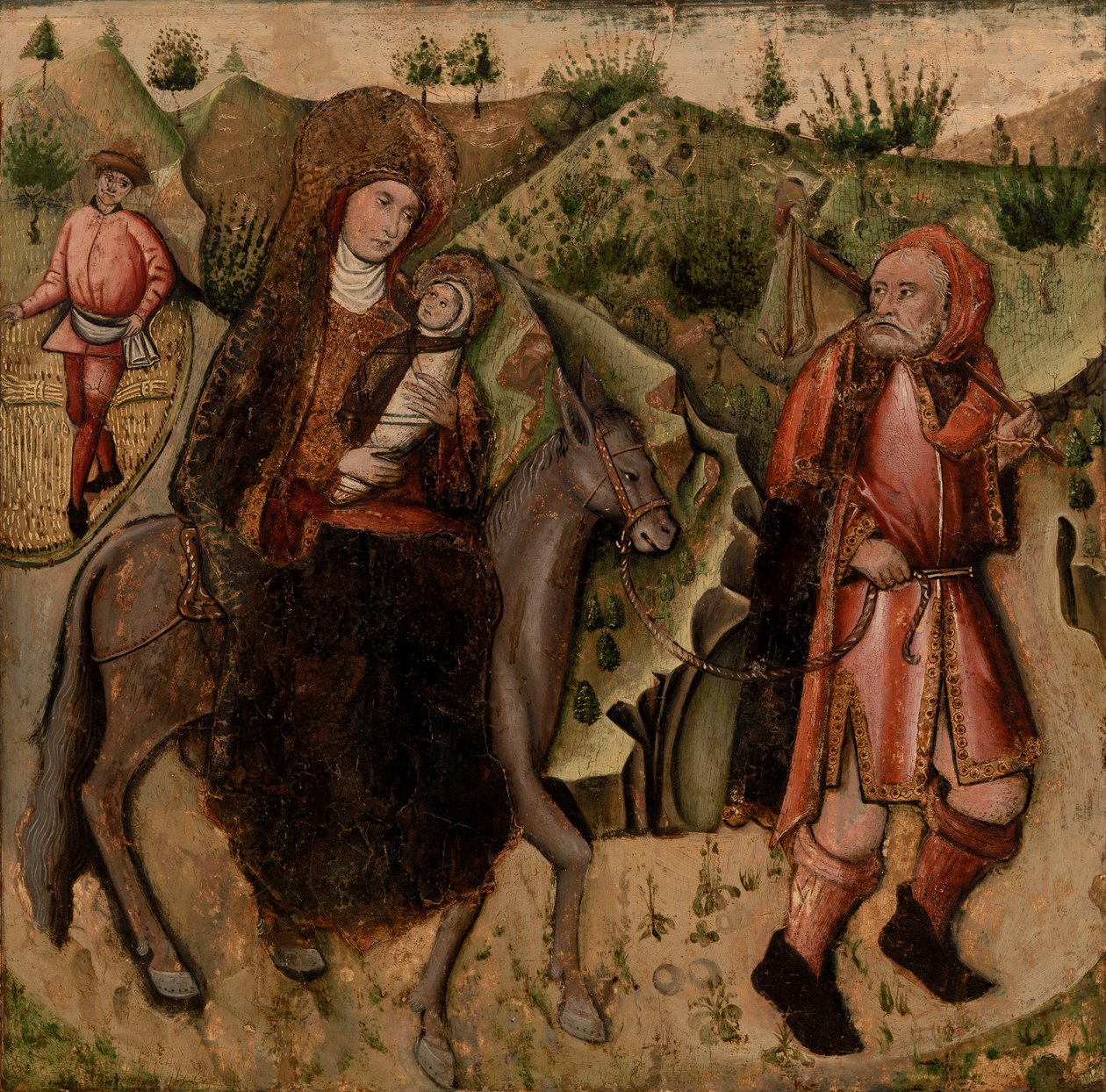 Repülés Egyiptomba (tempera a panelen) alkotó: German School