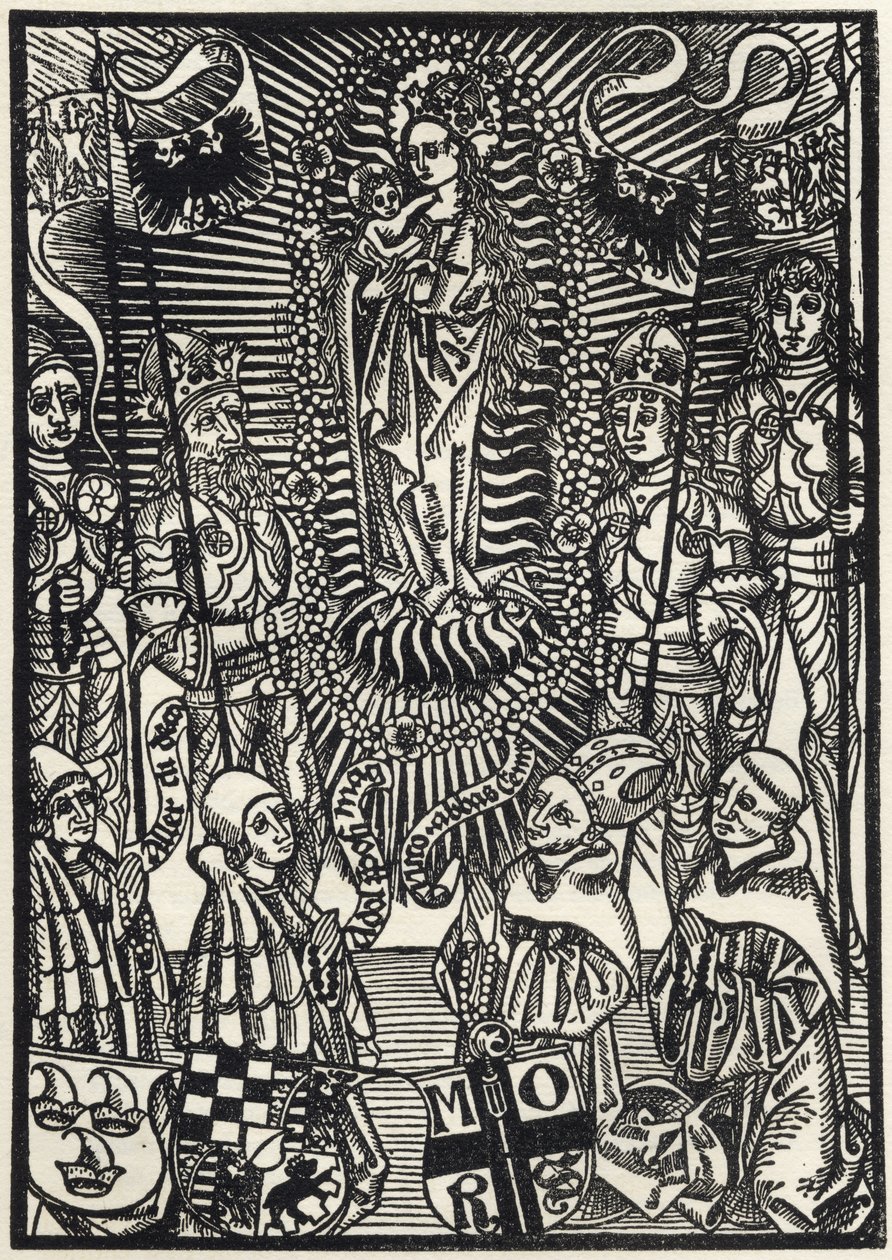 A Madonna a dicsőségben, a metszetek, rézkarcok és fametszetek gyűjteményének katalógusából, Richard Fisher, 1879. alkotó: German School