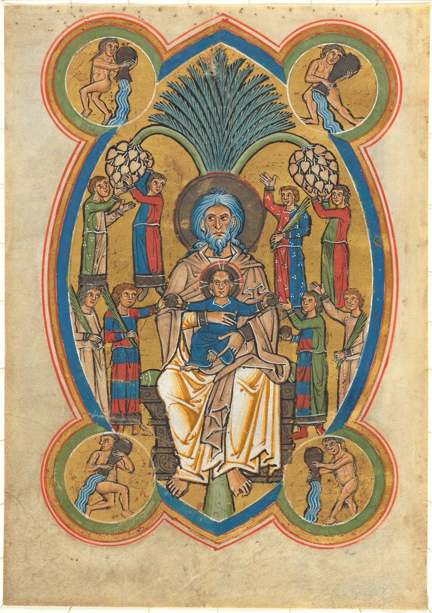 Paradicsom Krisztussal Ábrahám ölében alkotó: German 13th Century