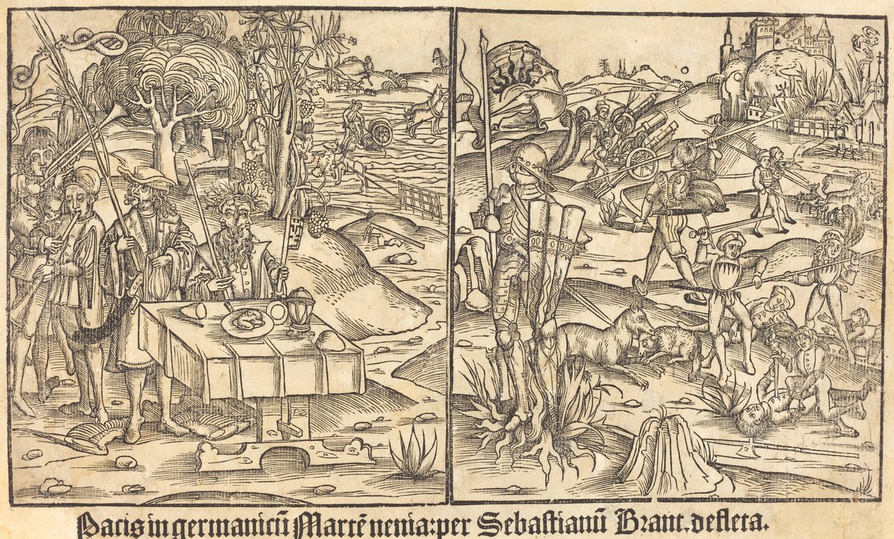Háború és béke allegóriája alkotó: German 15th Century