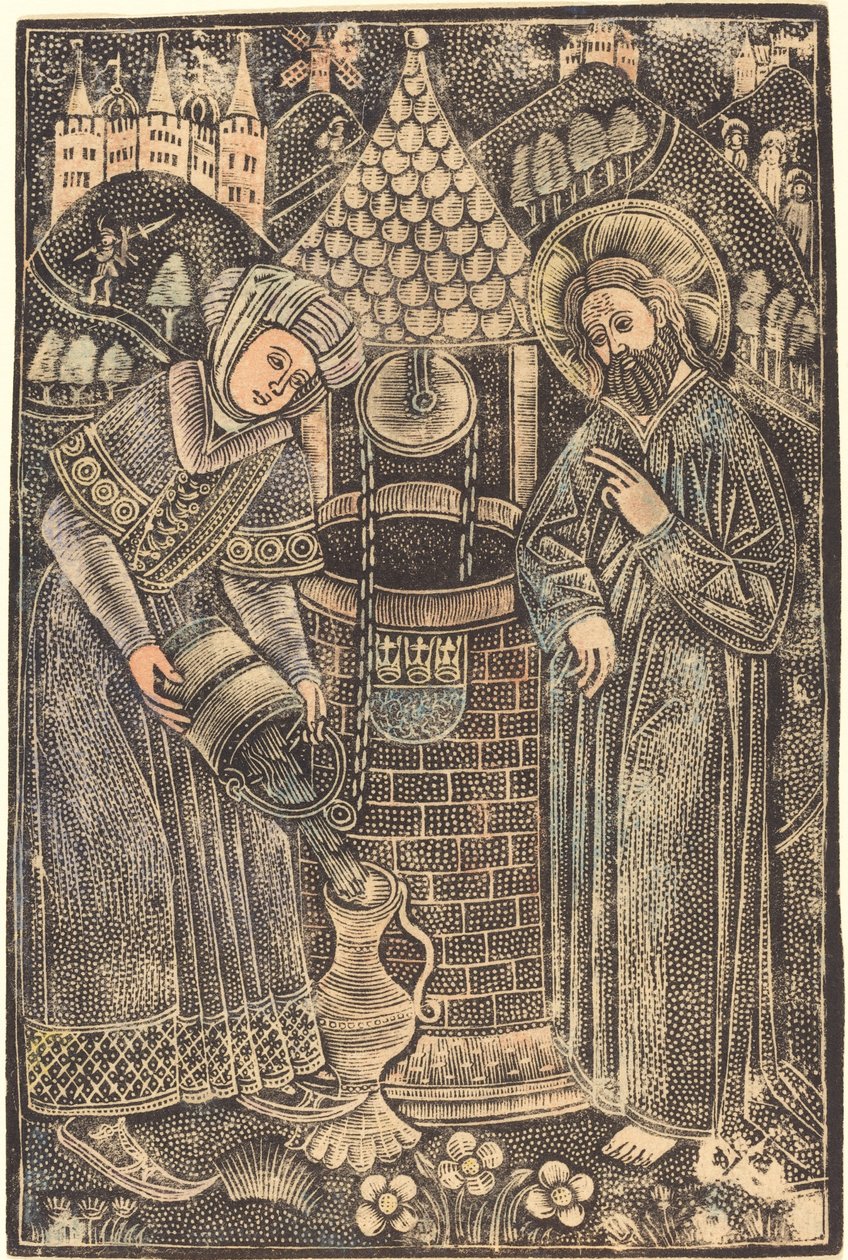 Krisztus és a szamáriai asszony alkotó: German 15th Century