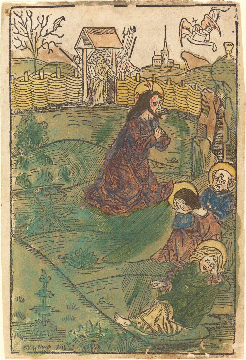 Krisztus az Olajfák hegyén alkotó: German 15th Century