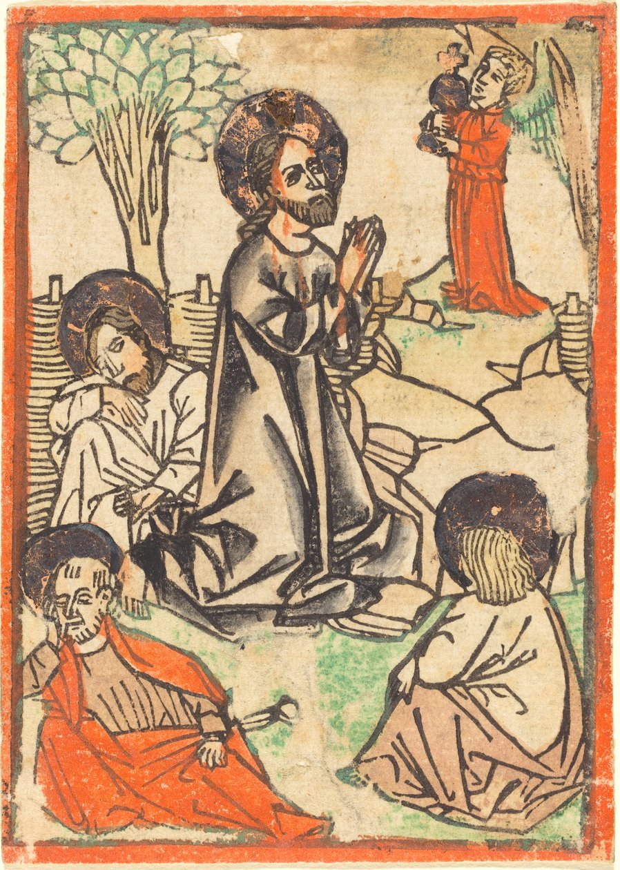 Krisztus az Olajfák hegyén alkotó: German 15th Century