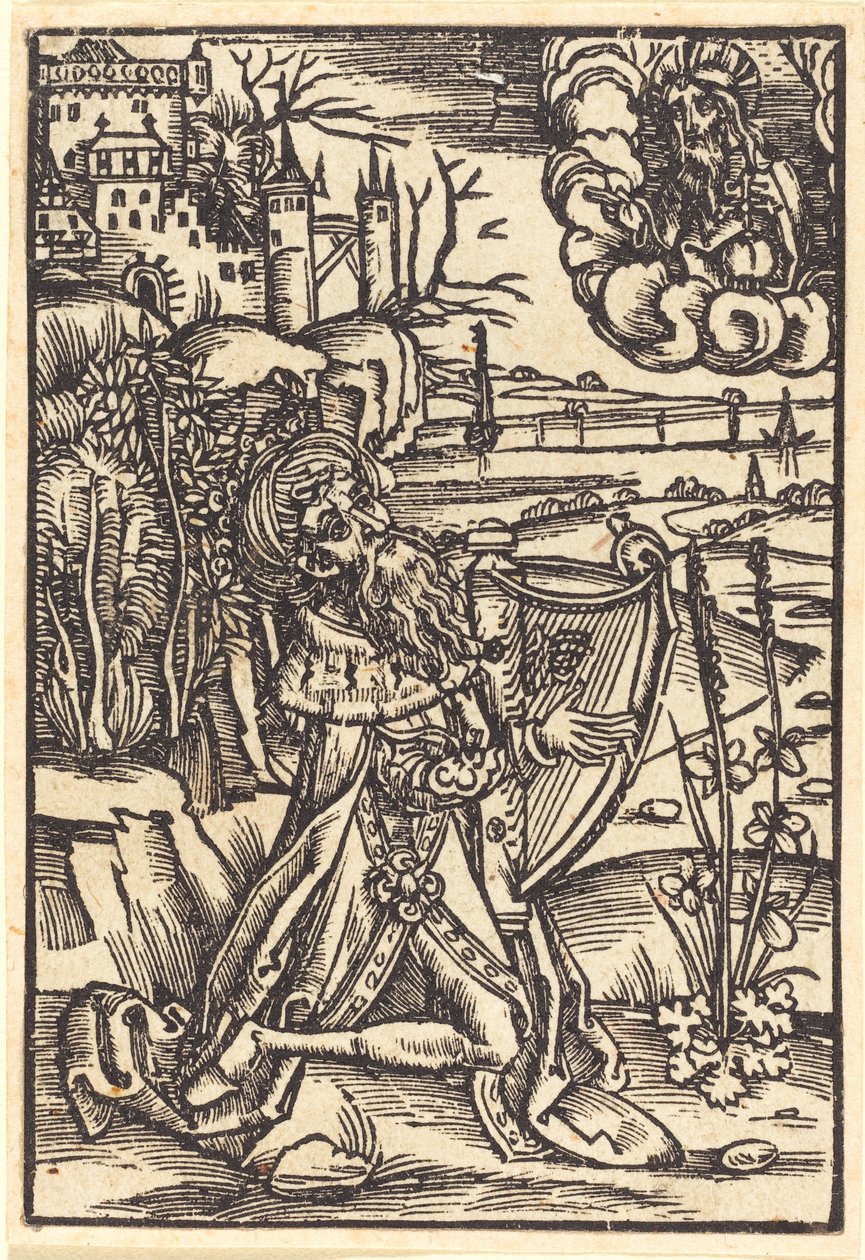 David hárfán játszik alkotó: German 15th Century