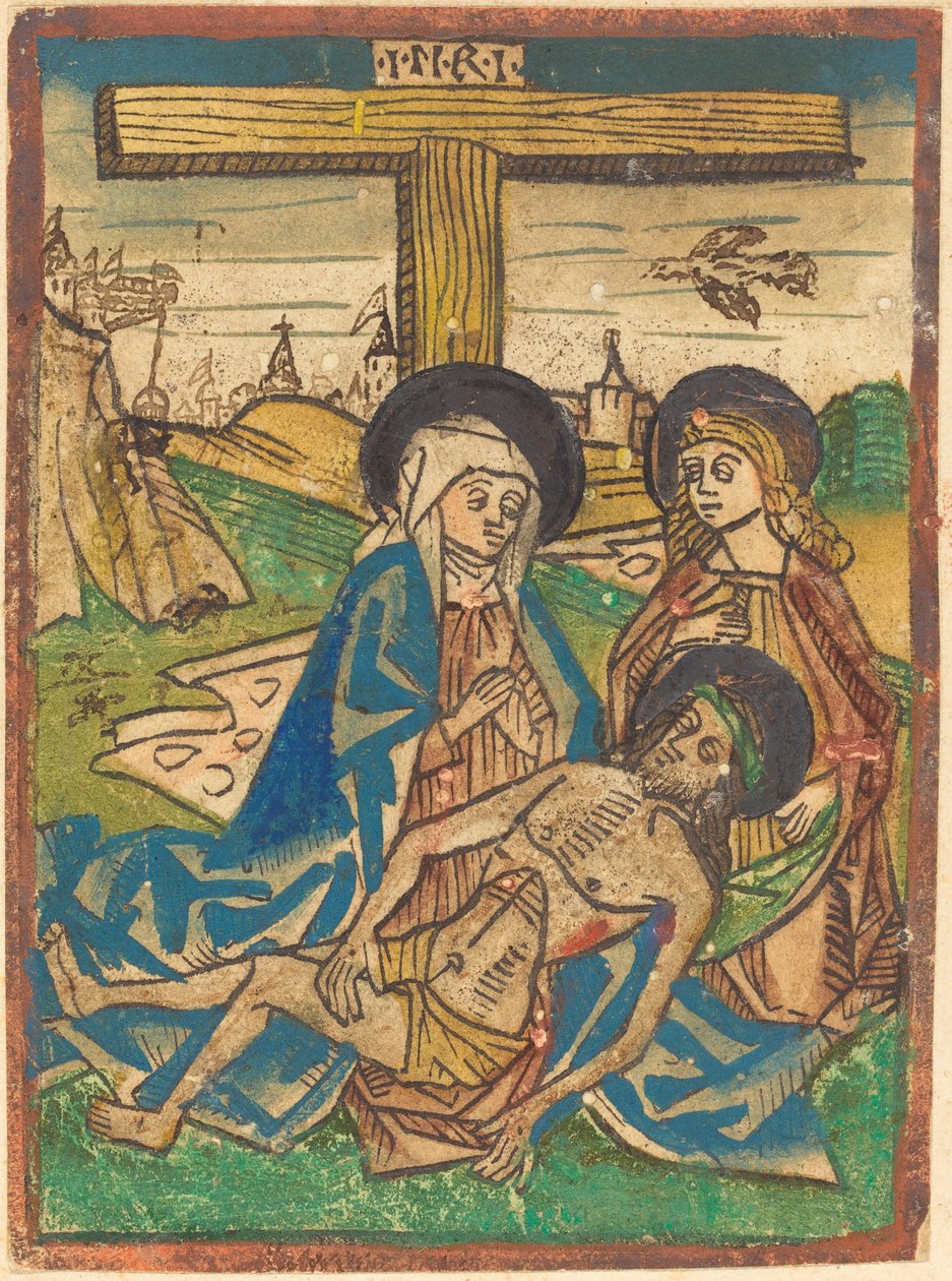 Pietà Szent Jánossal alkotó: German 15th Century