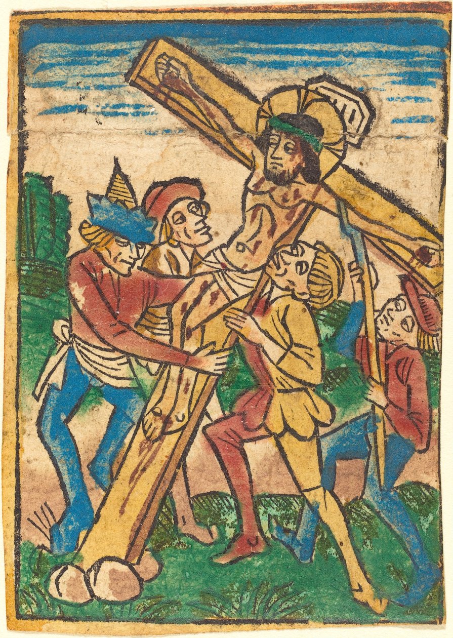 A kereszt felemelése alkotó: German 15th Century