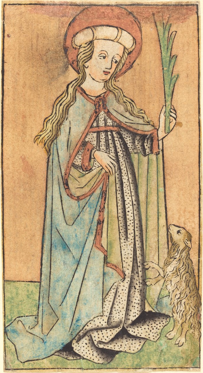 Szent Ágnes alkotó: German 15th Century