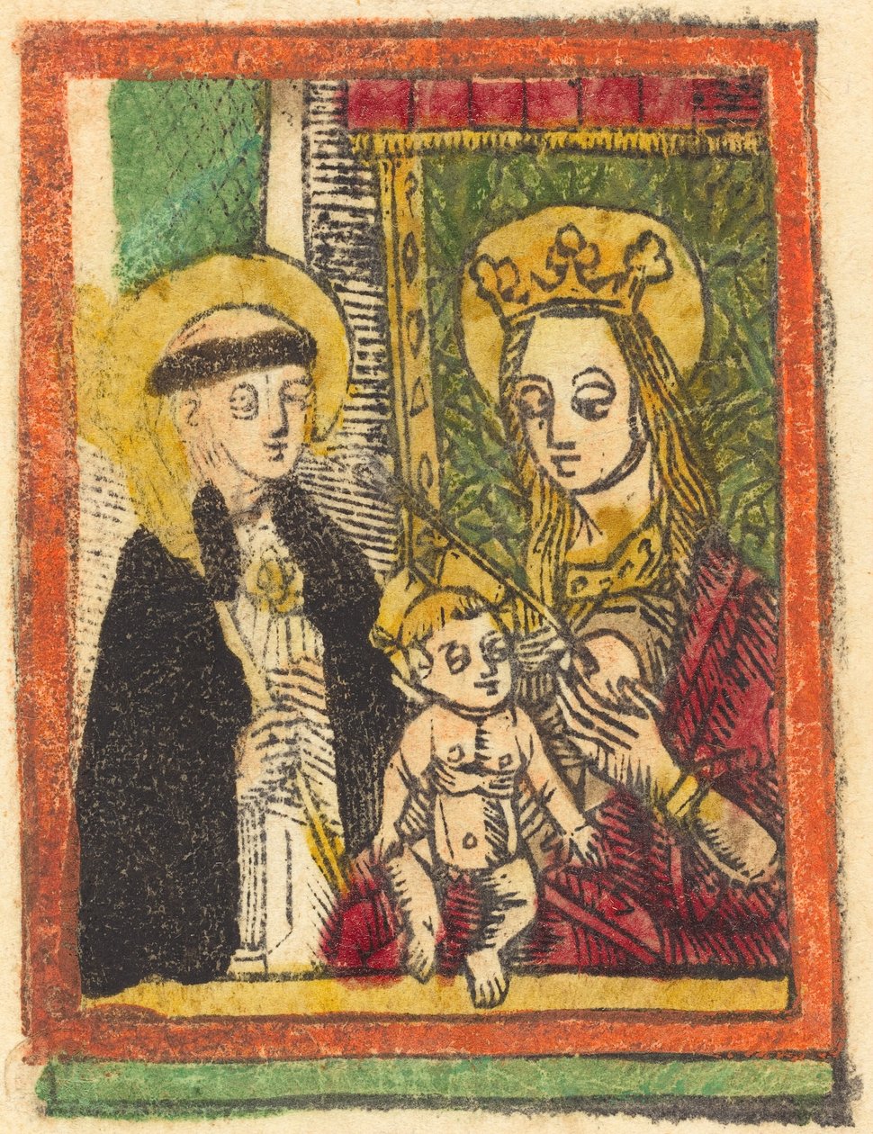 Szent Bernát a Madonnával és a gyermekkel alkotó: German 15th Century