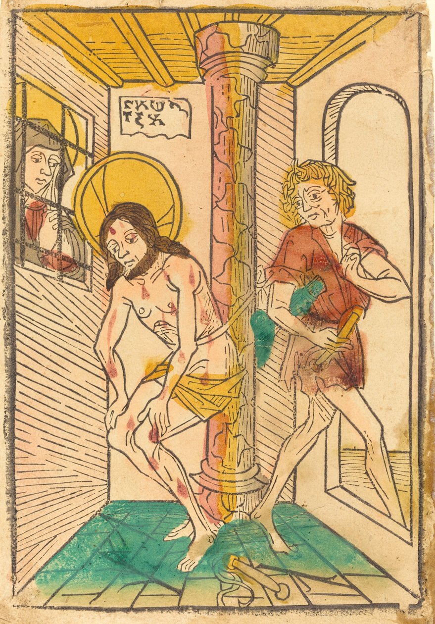 A korbácsolás Mária jelenlétében alkotó: German 15th Century