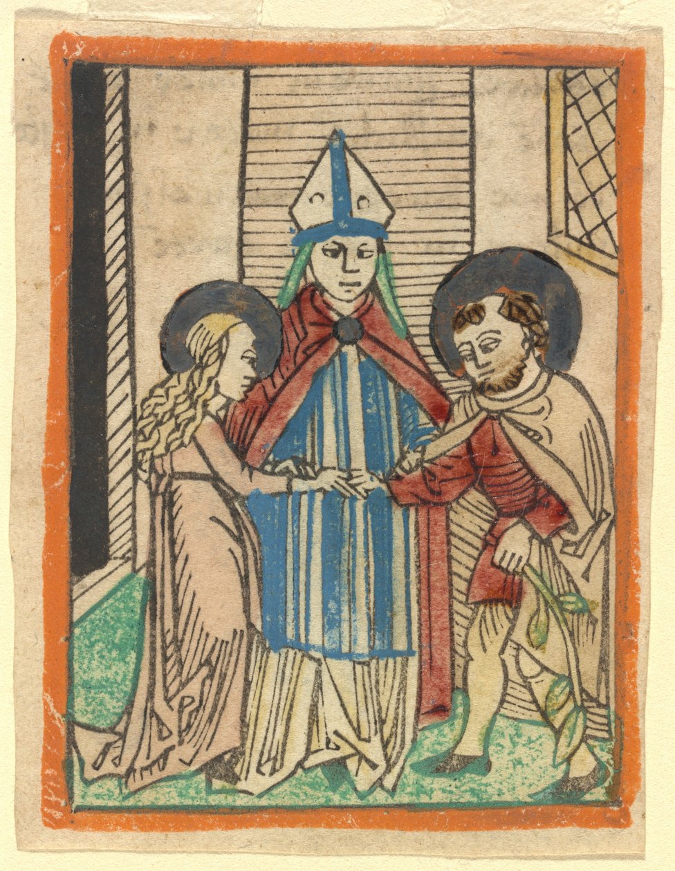 A Szűzanya házassága alkotó: German 15th Century
