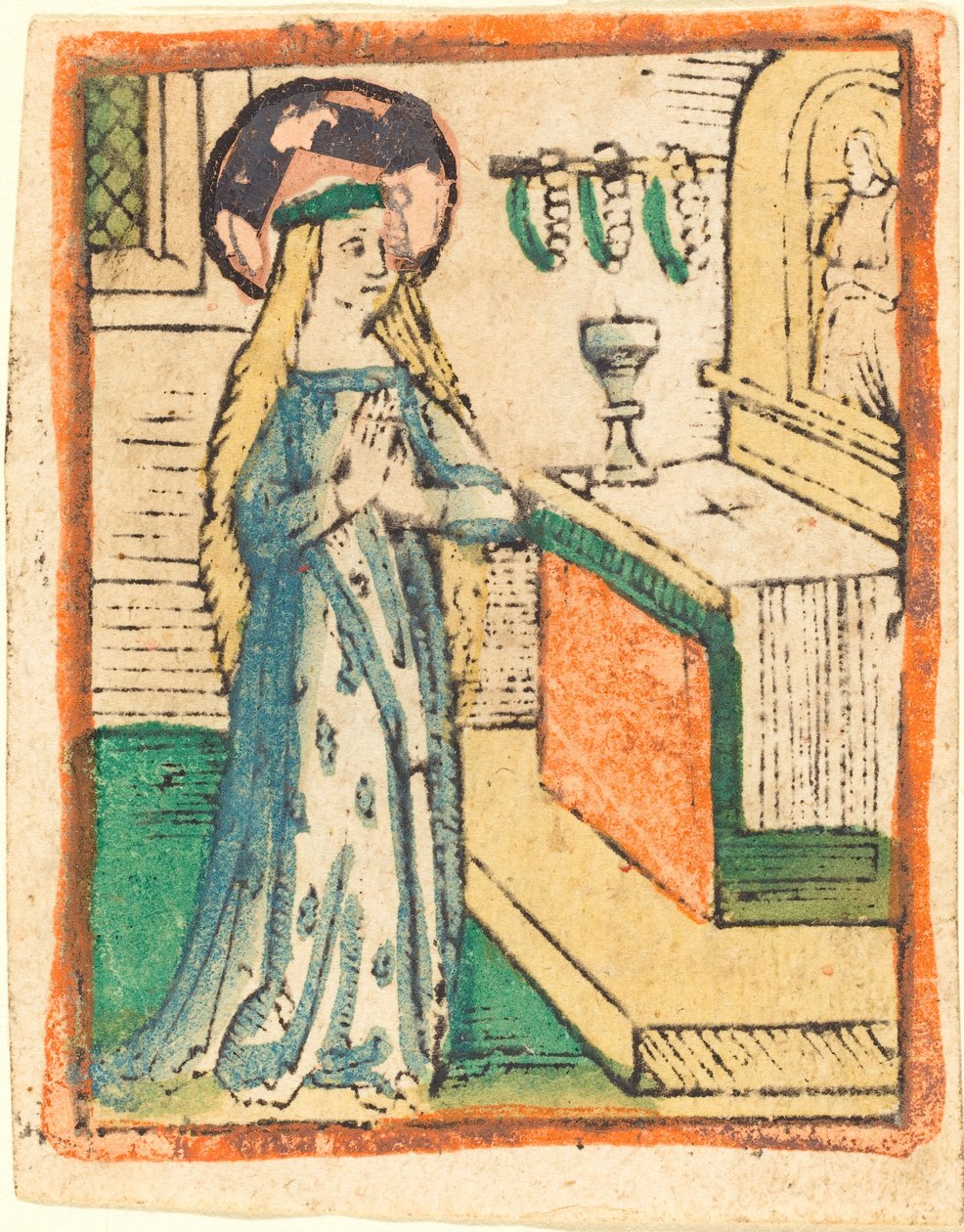 A Szűz kalászokkal hímzett köntösben alkotó: German 15th Century
