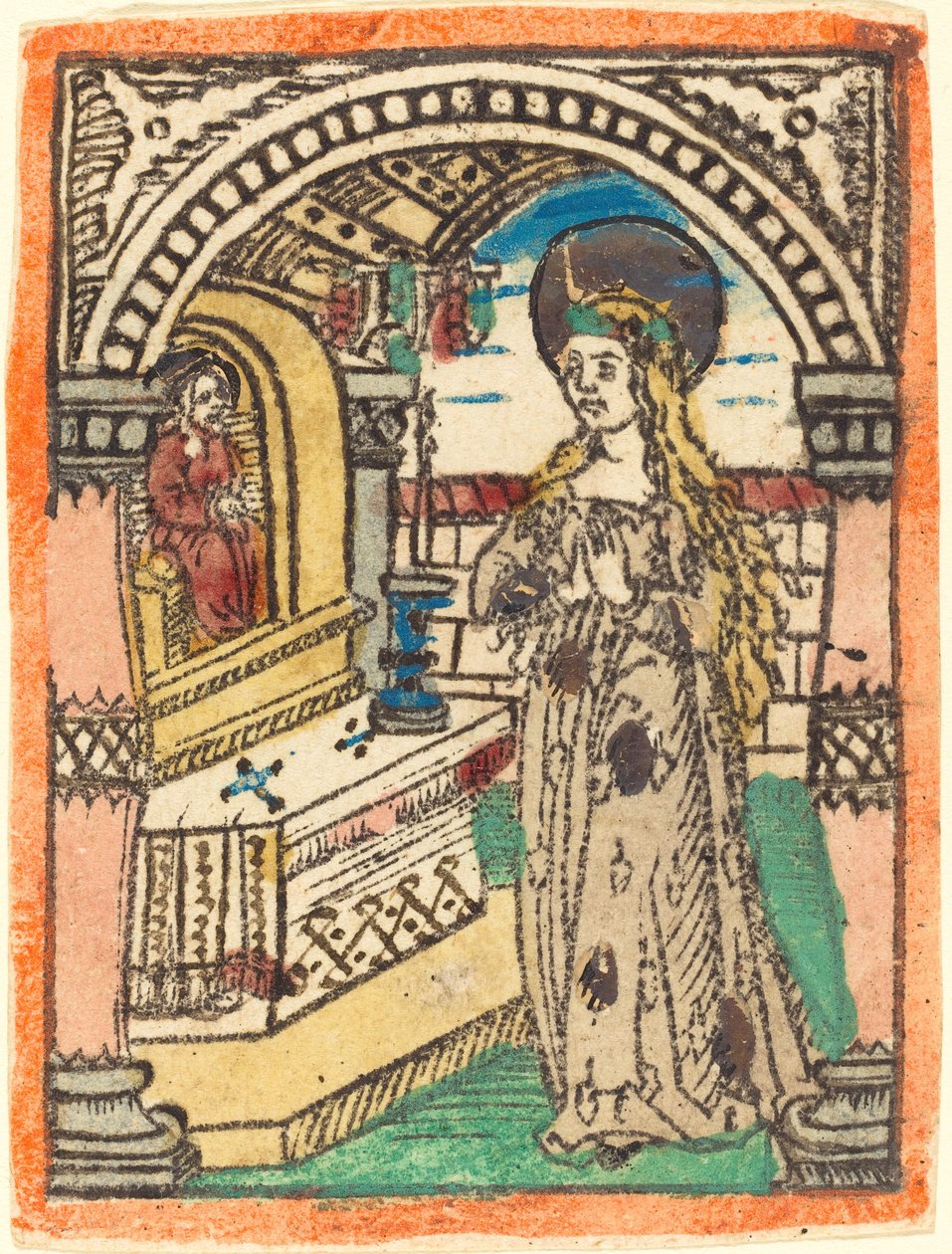 A Szűz kalászokkal hímzett köntösben alkotó: German 15th Century
