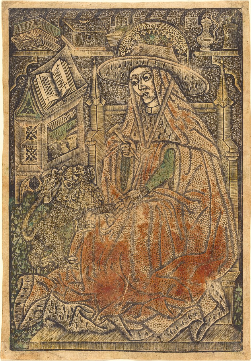 Szent Jeromos tanulmányában alkotó: German 15th Century or Master of the Aachen Madonna