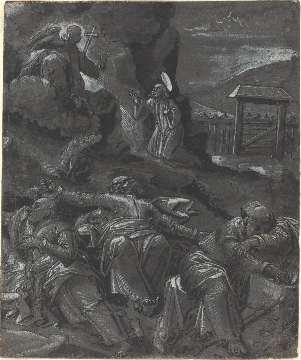 Krisztus a Gecsemáné kertben alkotó: German 16th Century