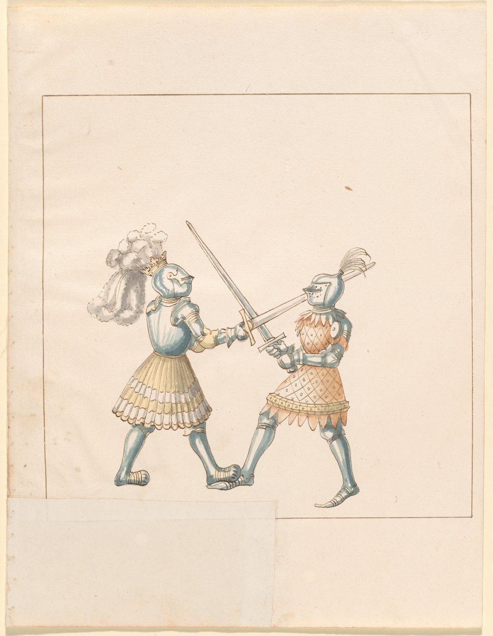 Freydal, Maximilianus I. császár tornája és tornája: Gyalogharcok (Jousts) (III. kötet): 158. tábla alkotó: German 16th Century