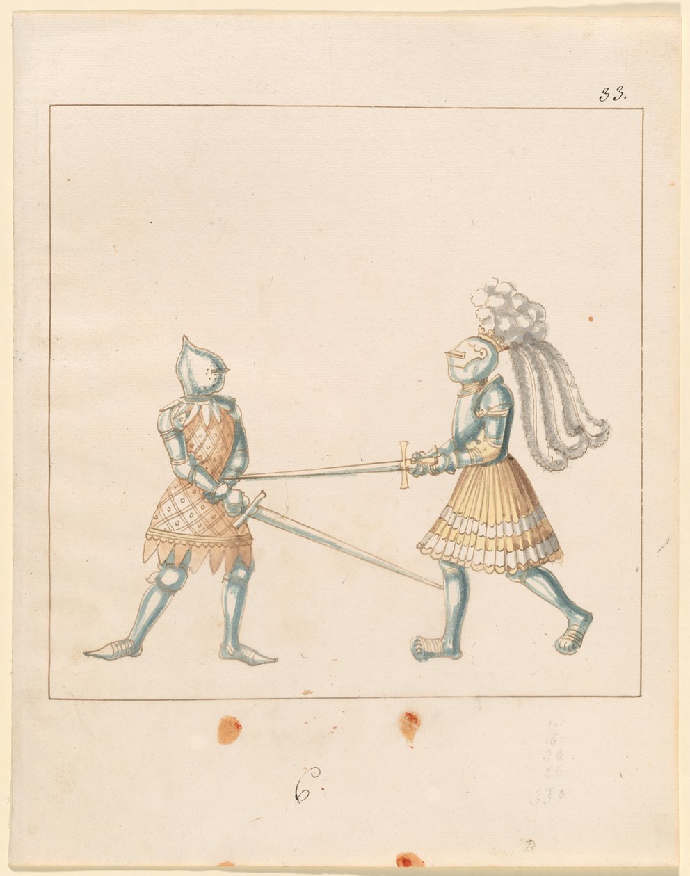 Freydal, Maximilianus I. császár tornája és tornája: Gyalogharcok (Jousts) (III. kötet): 163. tábla alkotó: German 16th Century