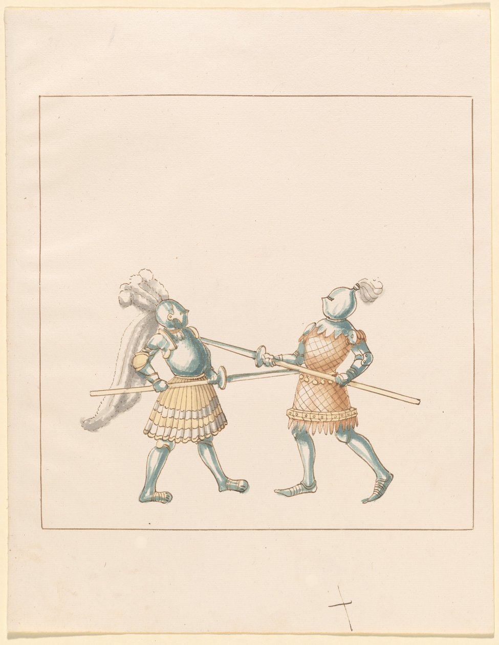 Freydal, Maximilianus I. császár tornája és tornája: Gyalogharcok (Jousts) (III. kötet): 148. tábla alkotó: German 16th Century