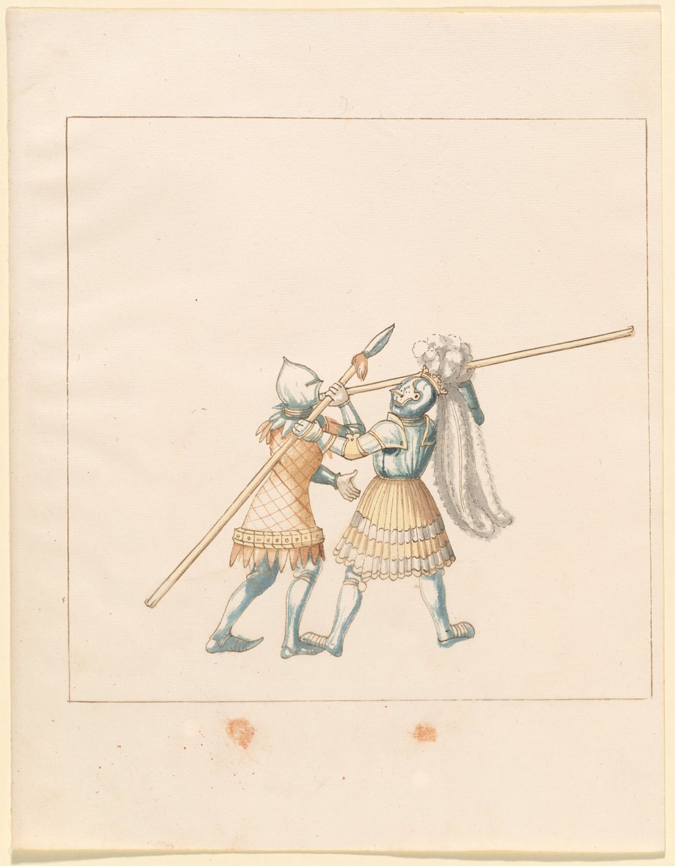Freydal, Maximilian I. császár versenyeinek könyve és tornája: Gyalogharcok (Jousts) (III. kötet): 150. tábla alkotó: German 16th Century