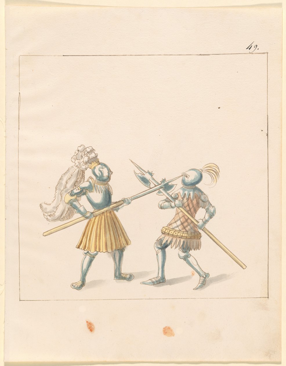 Freydal, Maximilianus I. császár tornáinak könyve: Gyalogharcok (Jousts) (III. kötet): 146. tábla alkotó: German 16th Century