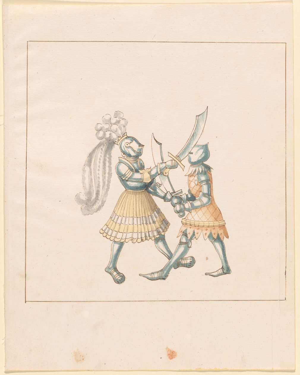 Freydal, Maximilianus I. császár tornája és tornája: Gyalogharcok (Jousts) (III. kötet): 153. tábla alkotó: German 16th Century
