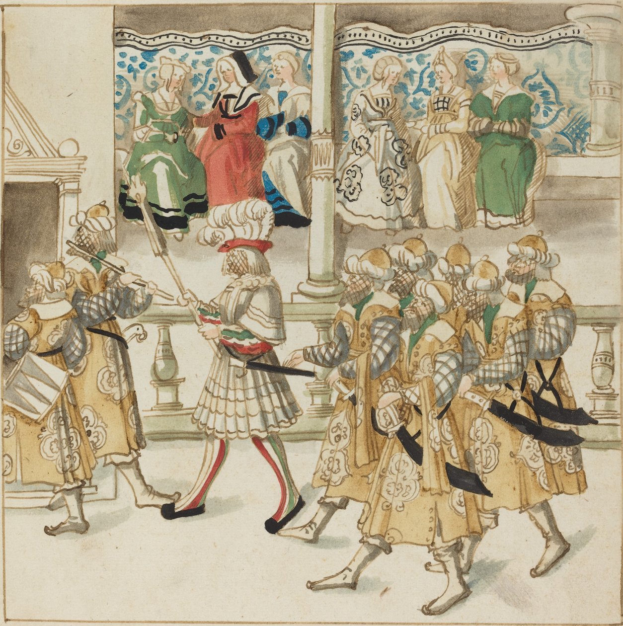 Felvonuló lovagok keleti jelmezben alkotó: German 16th Century